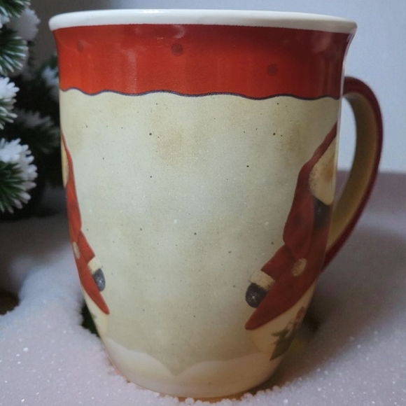 Vtg Royal Norfolk Christmas Snowman Coffee Mug Cup Red Greenbrier International - Picture 4 of 7